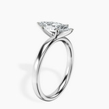 Platinum Six Prong Solitaire 2mm Lab Diamond Ring standing product image one