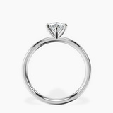 Platinum Six Prong Solitaire 2mm Lab Diamond Ring side right image one
