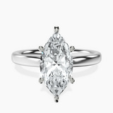 Platinum Six Prong Solitaire 2mm Lab Diamond Ring front image