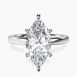 Platinum Six Prong Solitaire 2mm Lab Diamond Ring front image