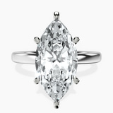 Platinum Six Prong Solitaire 2mm Lab Diamond Ring front image