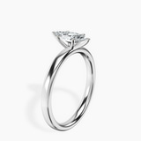 Platinum Six Prong Solitaire 2mm Lab Diamond Ring standing product image one