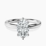 Platinum Six Prong Solitaire 2mm Lab Diamond Ring front image