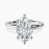 Platinum Six Prong Solitaire 2mm Lab Diamond Ring front image