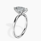 Platinum Six Prong Solitaire 2mm Lab Diamond Ring standing product image one