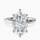 Platinum Six Prong Solitaire 2mm Lab Diamond Ring front image