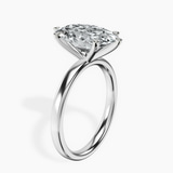 Platinum Six Prong Solitaire 2mm Lab Diamond Ring standing product image one