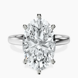 Platinum Six Prong Solitaire 2mm Lab Diamond Ring front image