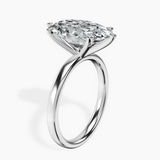 Platinum Six Prong Solitaire 2mm Lab Diamond Ring standing product image one