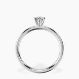 Platinum Six Prong Solitaire 2mm Lab Diamond Ring side right image one