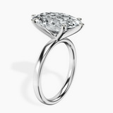 10kt White Gold Six Prong Solitaire 2mm Lab Diamond Ring standing product image one