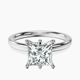 Platinum Six Prong Solitaire 2mm Lab Diamond Ring front image
