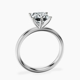 Platinum Six Prong Solitaire 2mm Lab Diamond Ring side right image one