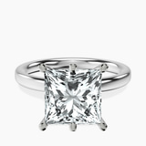 Platinum Six Prong Solitaire 2mm Lab Diamond Ring front image