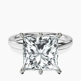 Platinum Six Prong Solitaire 2mm Lab Diamond Ring front image