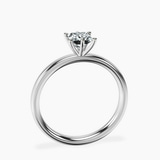 Platinum Six Prong Solitaire 2mm Lab Diamond Ring side right image one