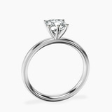 Platinum Six Prong Solitaire 2mm Lab Diamond Ring side right image one