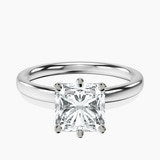 Platinum Six Prong Solitaire 2mm Lab Diamond Ring front image