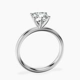 Platinum Six Prong Solitaire 2mm Lab Diamond Ring side right image one