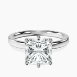 Platinum Six Prong Solitaire 2mm Lab Diamond Ring front image