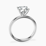 Platinum Six Prong Solitaire 2mm Lab Diamond Ring side right image one