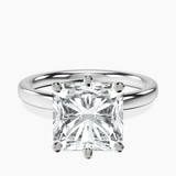 Platinum Six Prong Solitaire 2mm Lab Diamond Ring front image