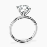 Platinum Six Prong Solitaire 2mm Lab Diamond Ring side right image one