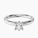 Platinum Six Prong Solitaire 2mm Lab Diamond Ring front image