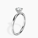 Platinum Six Prong Solitaire 2mm Lab Diamond Ring standing product image one