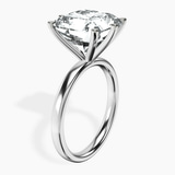 10kt White Gold Six Prong Solitaire 2mm Lab Diamond Ring standing product image one