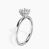 Platinum Six Prong Solitaire 2mm Lab Diamond Ring standing product image one