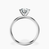 Platinum Six Prong Solitaire 2mm Lab Diamond Ring side right image one