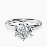 14ct White Gold Six Prong Solitaire 2mm Lab Diamond Ring front image