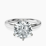 Platinum Six Prong Solitaire 2mm Lab Diamond Ring front image