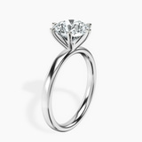 Platinum Six Prong Solitaire 2mm Lab Diamond Ring standing product image one