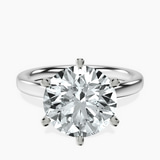 Platinum Six Prong Solitaire 2mm Lab Diamond Ring front image