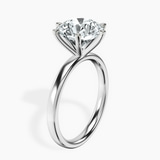 Platinum Six Prong Solitaire 2mm Lab Diamond Ring standing product image one