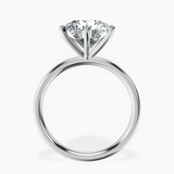 Platinum Six Prong Solitaire 2mm Lab Diamond Ring side right image one