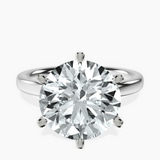 Platinum Six Prong Solitaire 2mm Lab Diamond Ring front image