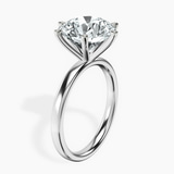 Platinum Six Prong Solitaire 2mm Lab Diamond Ring standing product image one