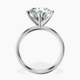Platinum Six Prong Solitaire 2mm Lab Diamond Ring side right image one