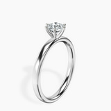 18kt White Gold Six Prong Solitaire 2mm Lab Diamond Ring standing product image one