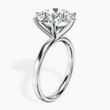 14kt White Gold Six Prong Solitaire 2mm Lab Diamond Ring standing product image one