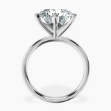 14kt White Gold Six Prong Solitaire 2mm Lab Diamond Ring side right image one