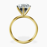 10kt Yellow Gold Six Prong Solitaire 2mm Lab Diamond Ring side right image one