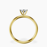 10kt Yellow Gold Six Prong Solitaire 2mm Lab Diamond Ring side right image one
