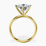 10kt Yellow Gold Six Prong Solitaire 2mm Lab Diamond Ring side right image one