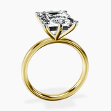 14kt Yellow Gold Six Prong Solitaire 2mm Lab Diamond Ring side right image one