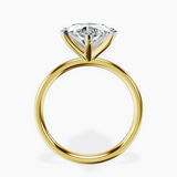 18kt Yellow Gold Six Prong Solitaire 2mm Lab Diamond Ring side right image one
