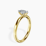 10kt Yellow Gold Six Prong Solitaire 2mm Lab Diamond Ring standing product image one